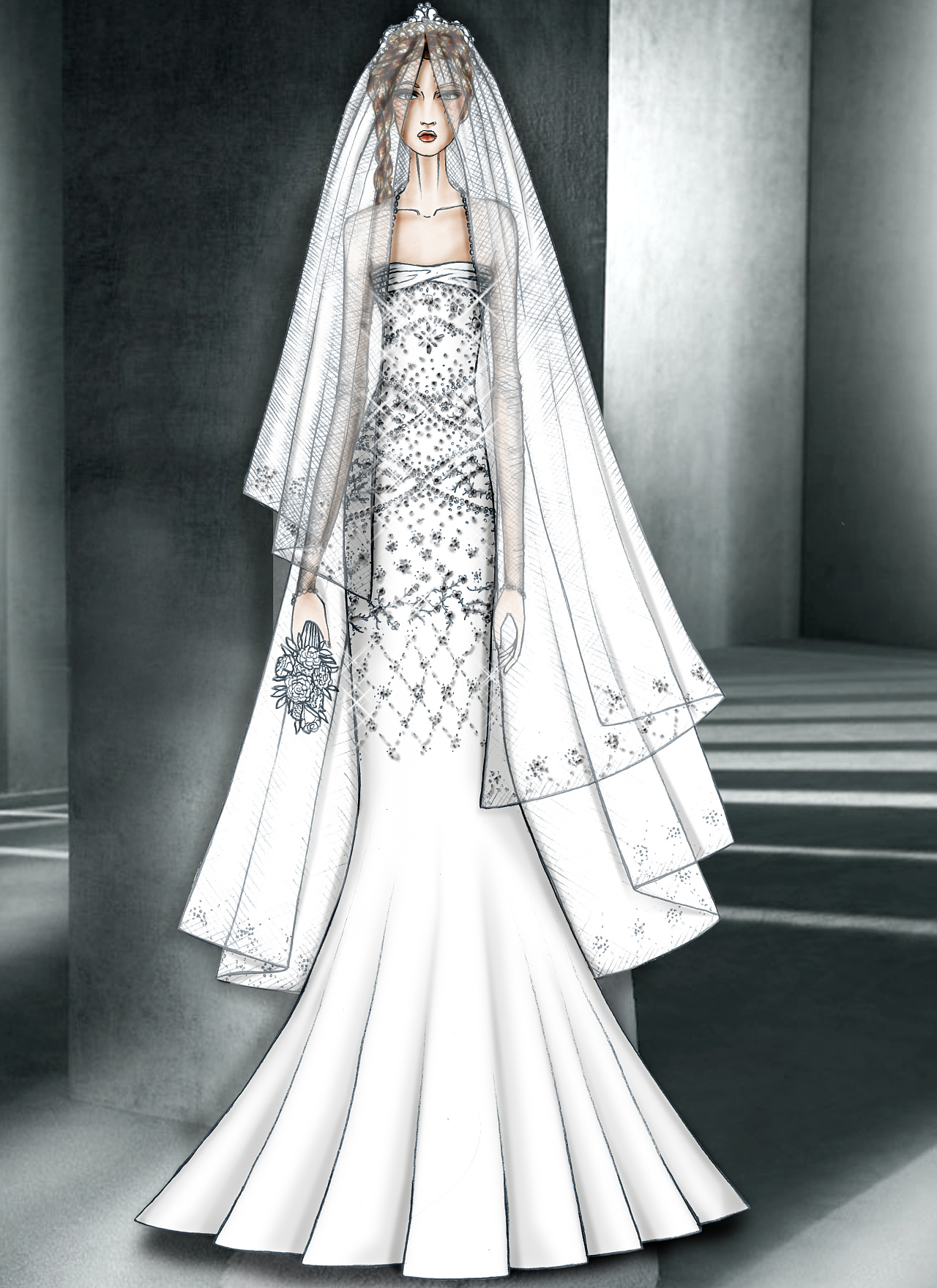 米兰婚纱之梦 手稿中的时尚与永恒